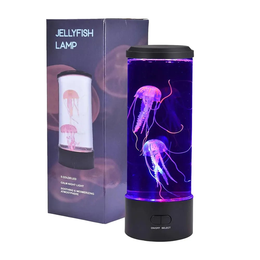 Color-Changing LED Jellyfish Tank Night Light with Moving Water Effect