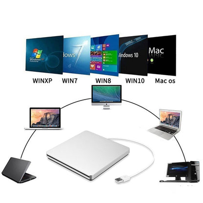 Portable USB CD/DVD Player for Seamless Playback