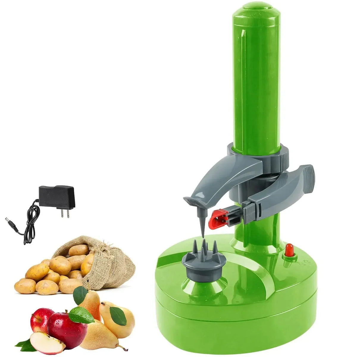 RapidRoot Electric Peeler with Safety Shutoff & Adjustable Sizing