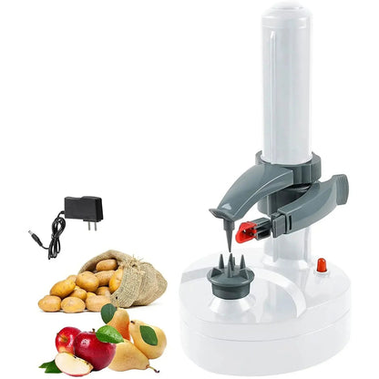 RapidRoot Electric Peeler with Safety Shutoff & Adjustable Sizing