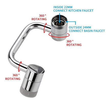 360-Degree Faucet Extension with Adjustable Spray Options