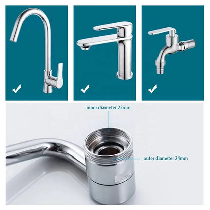360-Degree Faucet Extension with Adjustable Spray Options