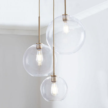 Sleek Sphere Hanging Light with Luxurious Brass Finish