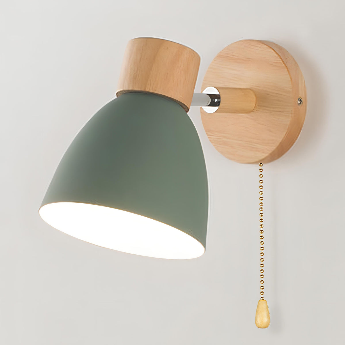 Pull Chain Switch Scandinavian Style Wall Light