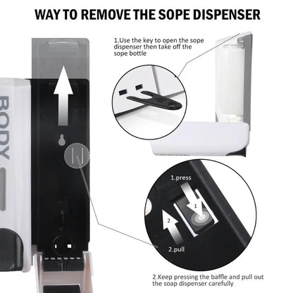 Triple Chamber Shower Dispenser for Effortless Organization