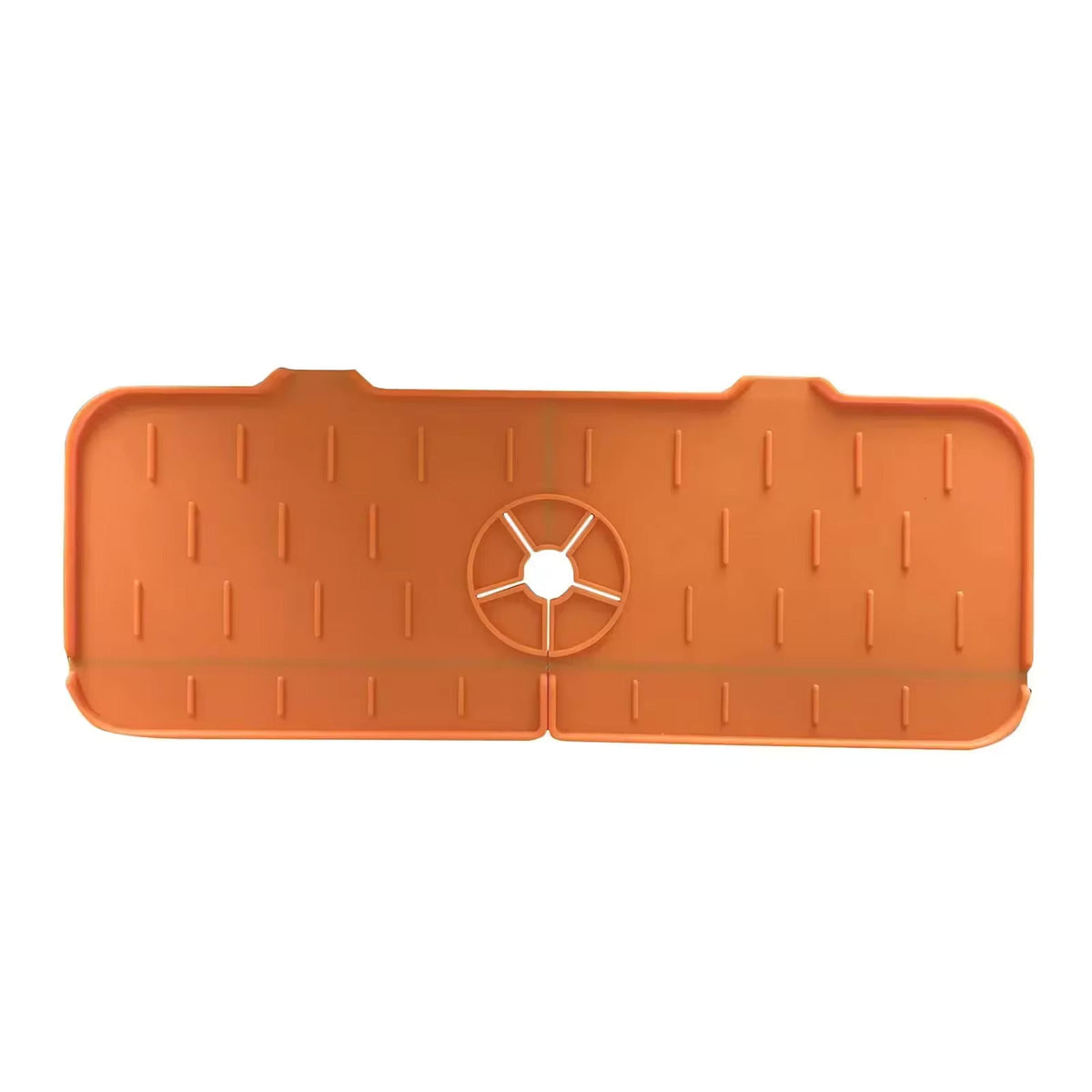 Kitchen Splash Mat in Silicone with Drainage Channels and Elevated Edge