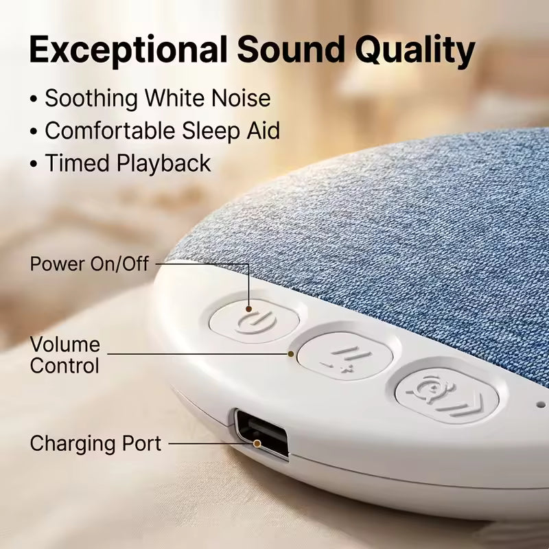 Under-Pillow Audio System with Rechargeable Battery & Ambient Sounds