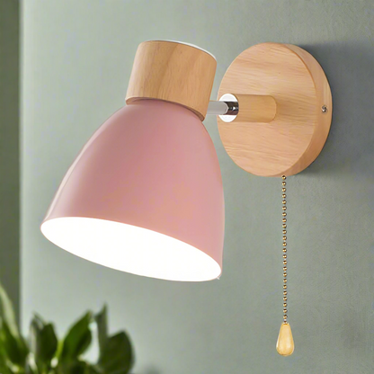 Pull Chain Switch Scandinavian Style Wall Light