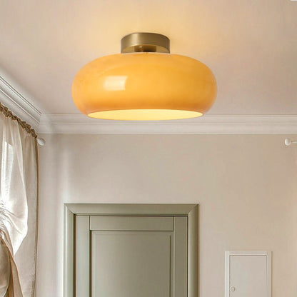 Round Ceiling Lamp with Mid-Century Design