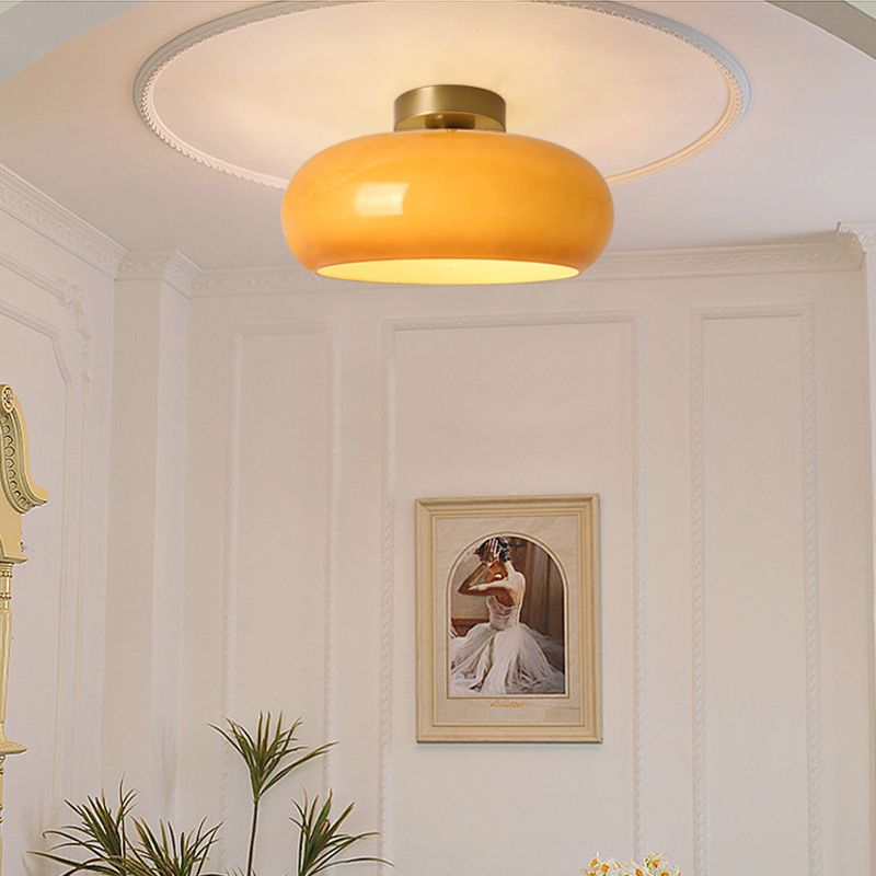 Round Ceiling Lamp in Art Deco Style