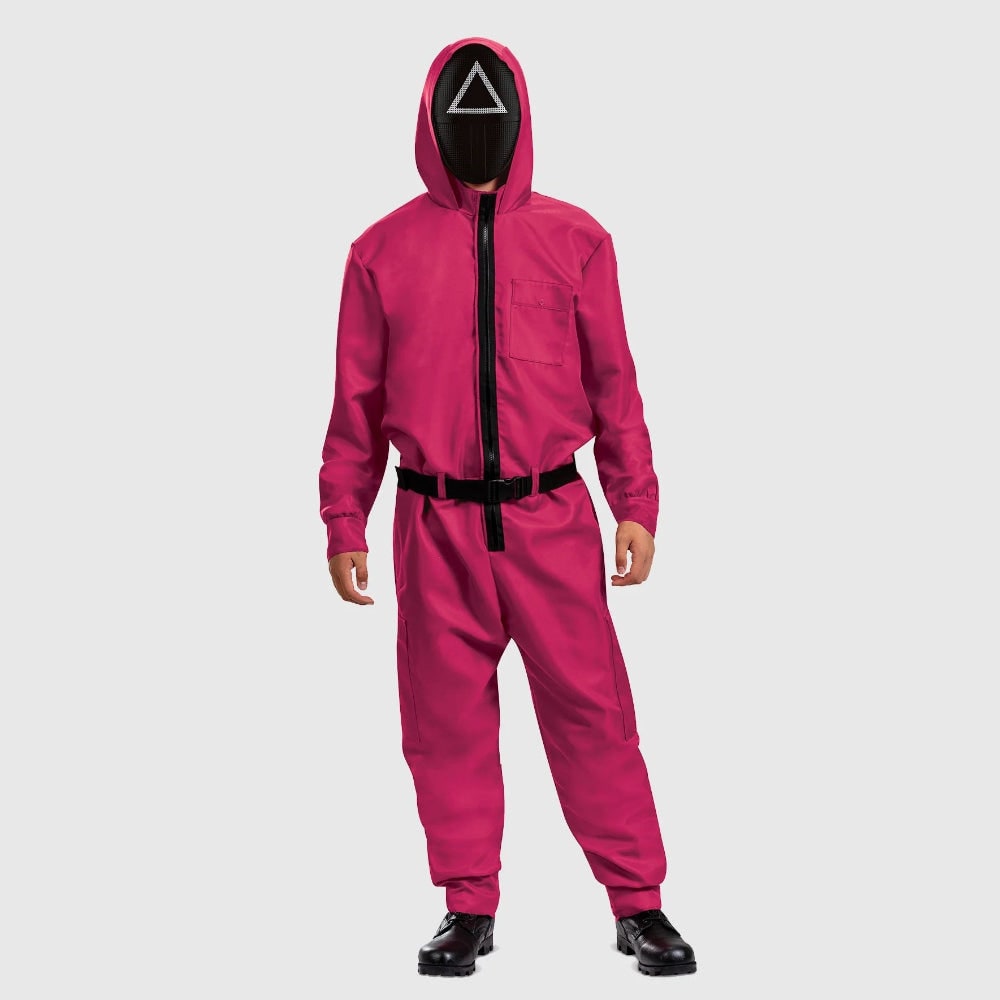 Halloween Jumpsuit Costume Set with Mask and Belt