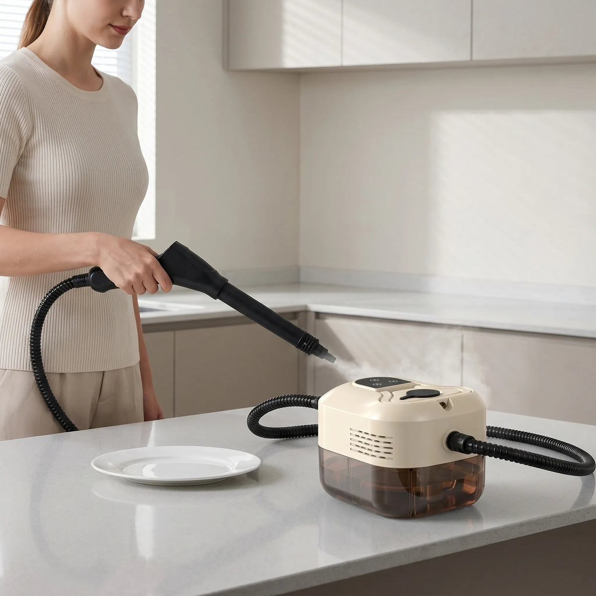 Portable Steam Cleaner for Effortless Dirt Elimination with High Heat