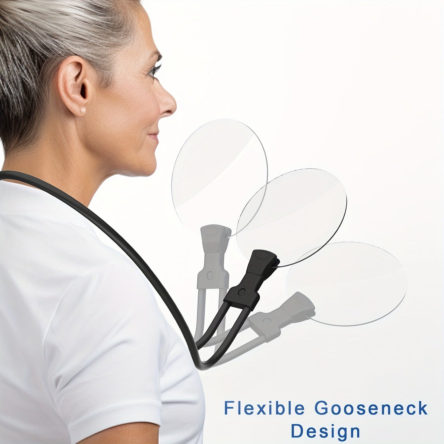 Hands-Free Magnifying Glass with 5X Magnification and Adjustable Neck Strap