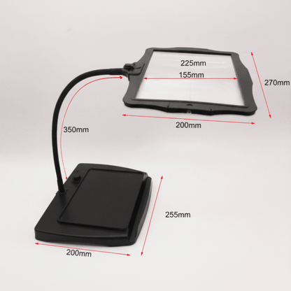 3x Magnification Table Magnifier with LED Light for Detailed Tasks