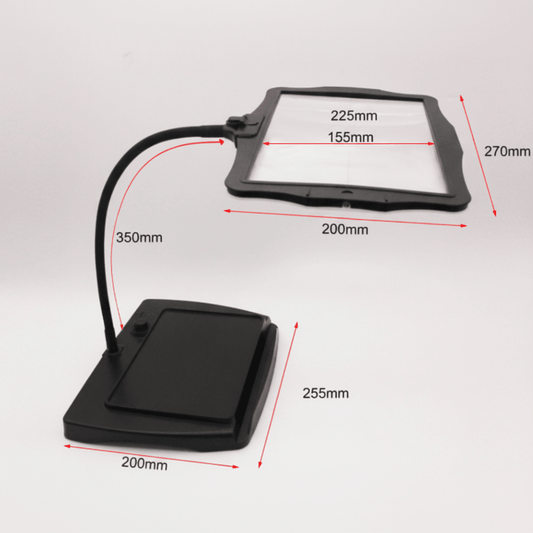 3x Magnification Table Magnifier with LED Light for Detailed Tasks