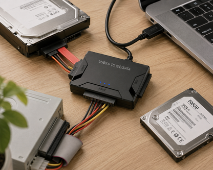External Hard Drive Adapter for IDE and SATA – USB 3.0 Reader for 2.5 & 3.5 inch HDD, SSD, CD, DVD