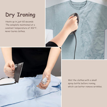 Portable Iron with Quick Heat Technology & Collapsible Handle