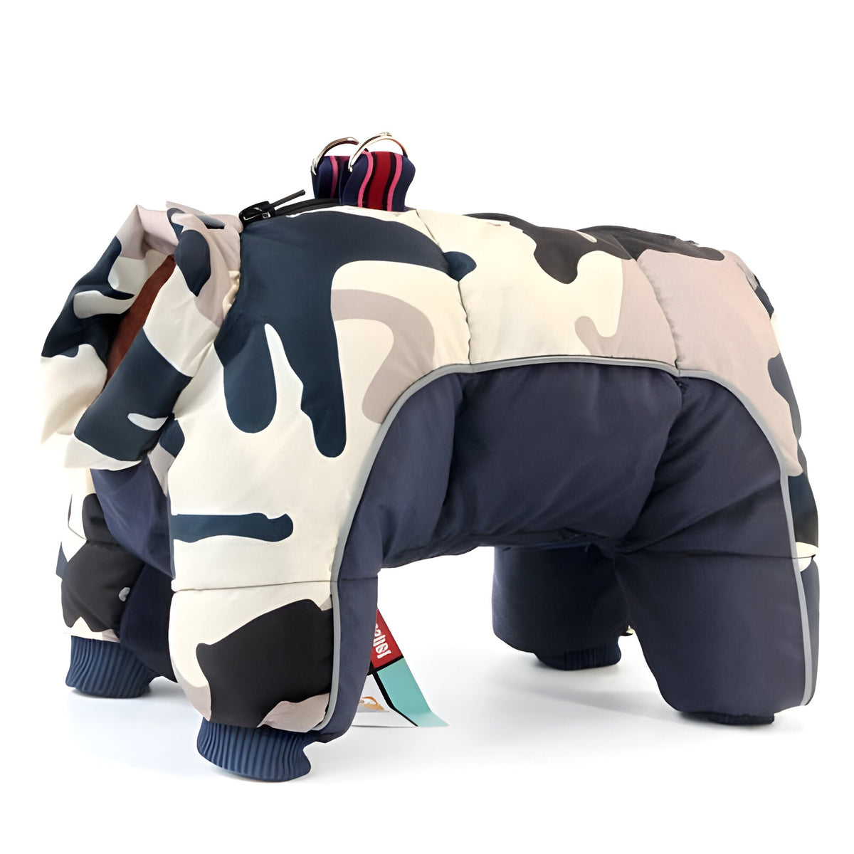 Dog Winter Coat with Back Zipper, Reflective Strip, Leash Ring – Sizes S-4XL, 7 Colors Available