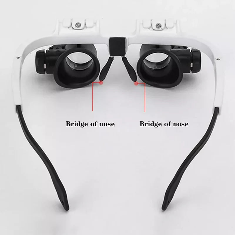 Magnifying Glasses with LED Light and Interchangeable Lenses, 8x 15x 23x