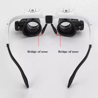 Magnifying Glasses with LED Light and Interchangeable Lenses, 8x 15x 23x