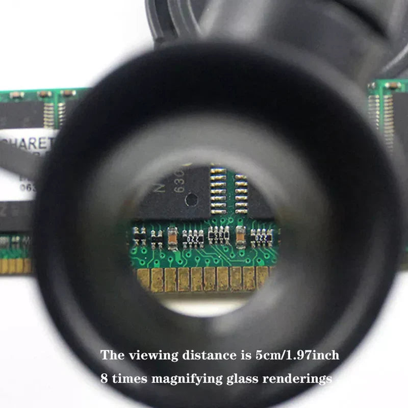Magnifying Glasses with LED Light and Interchangeable Lenses, 8x 15x 23x