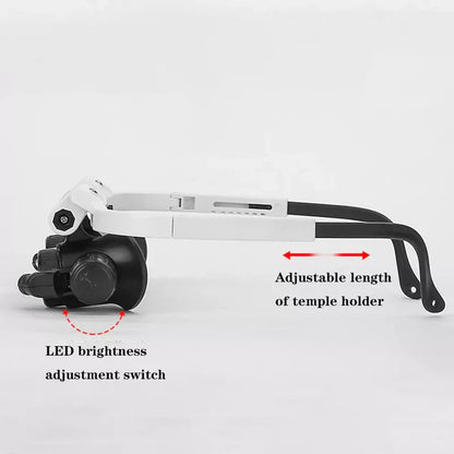 Magnifying Glasses with LED Light and Interchangeable Lenses, 8x 15x 23x