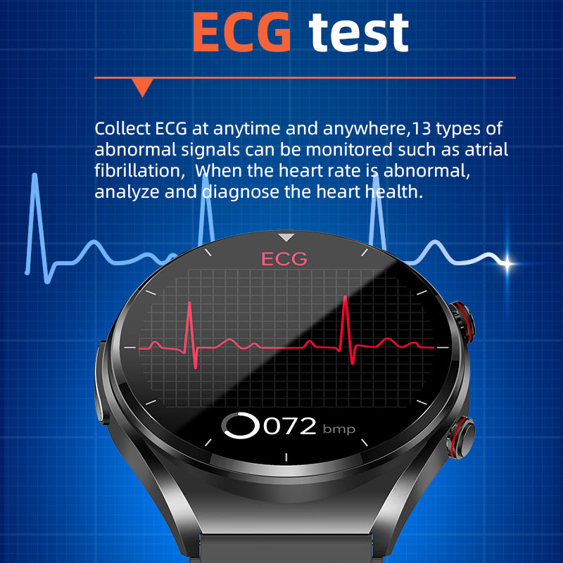 Health Monitoring Smartwatch Featuring ECG and Blood Pressure Tracking
