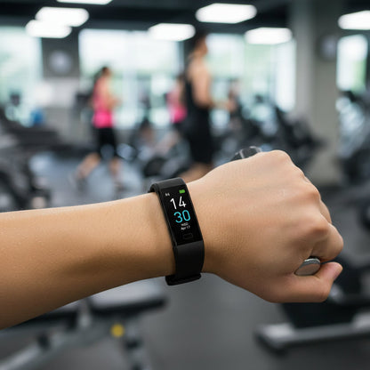 Sleek Smartwatch Fitness Tracker with Blood Pressure Monitoring for Daily Health