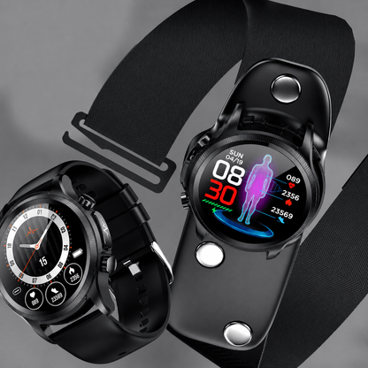 Sleek Health Monitor Watch – Fitness Tracker with Heart Rate & Glucose Tracking