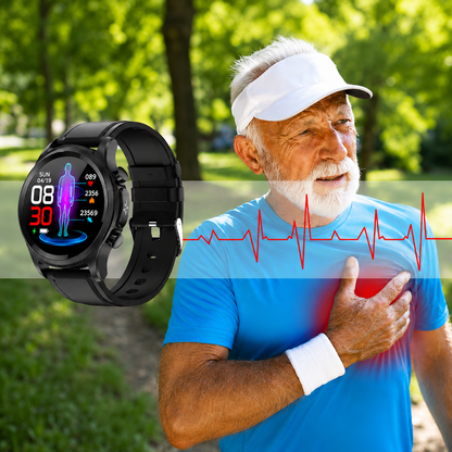 Sleek Health Monitor Watch – Fitness Tracker with Heart Rate & Glucose Tracking