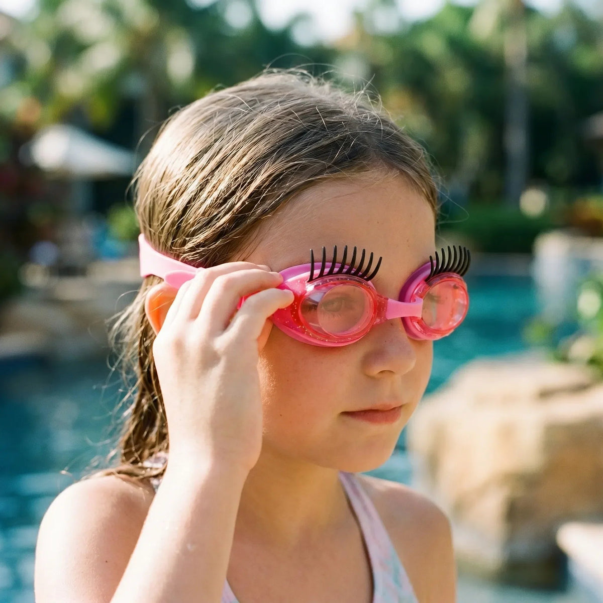Heart-Shaped Swimming Goggles for Kids with Anti-Fog Lenses - Fun Style
