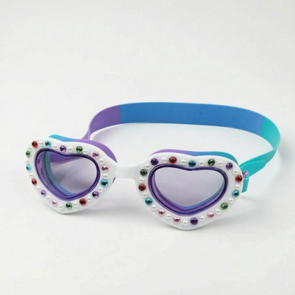 Heart-Shaped Swimming Goggles for Kids with Anti-Fog Lenses - Fun Style