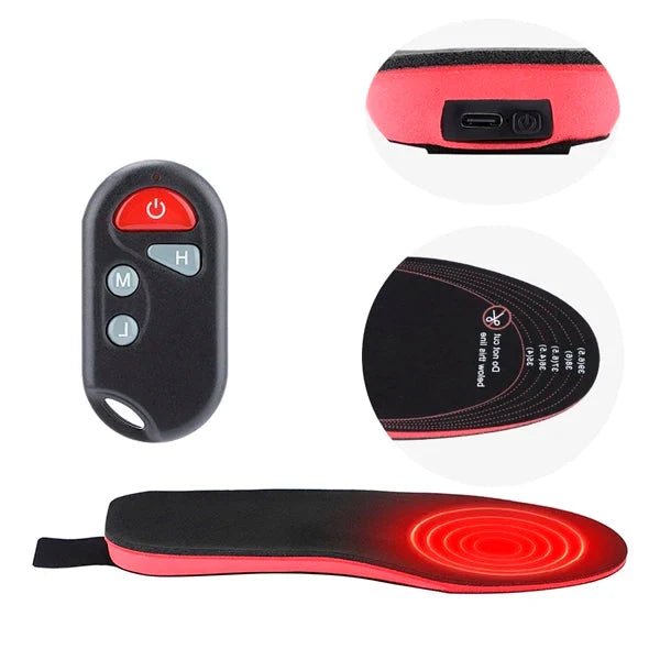 Rechargeable Heated Footwear Inserts with Remote Control