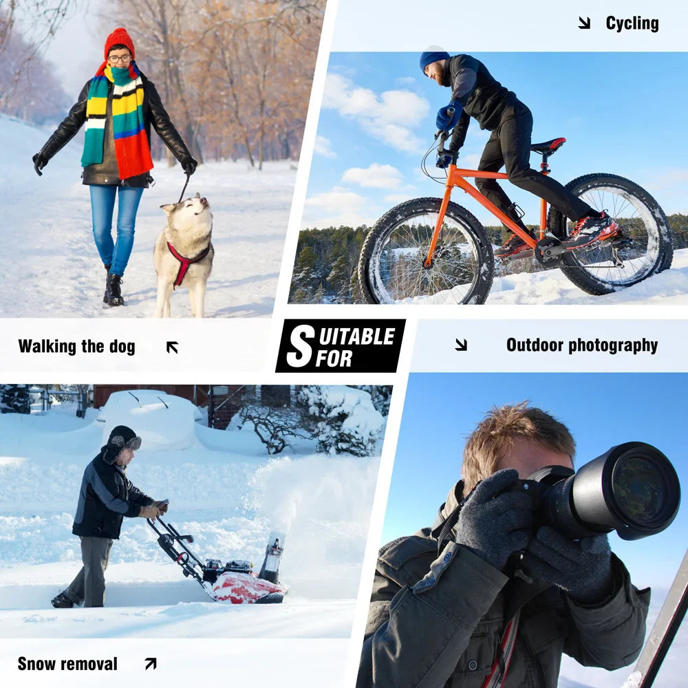 Heated Touchscreen Winter Gloves - Waterproof for Warmth and Comfort