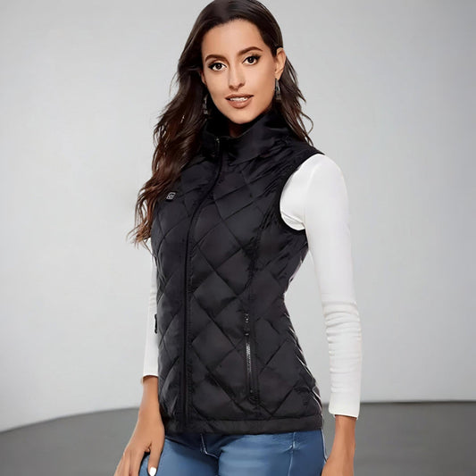 Women's Slim Fit Electric Heated Vest – 9 Heating Zones