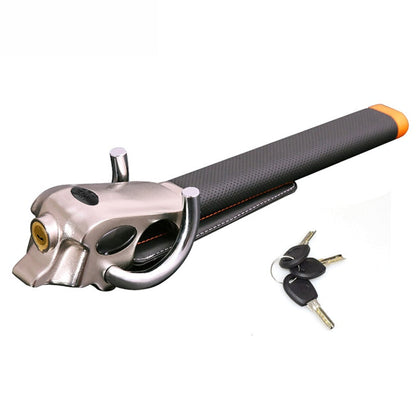 Heavy-Duty Steering Wheel Lock with Tri-Directional Security System