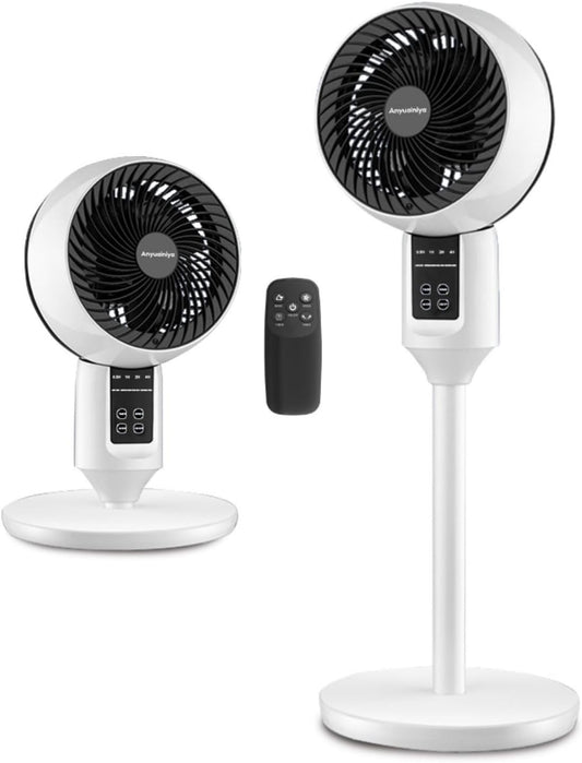 Adjustable Height Table Fan with Multi-Directional Oscillation