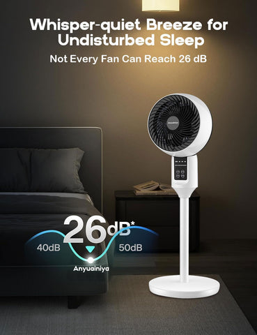 Adjustable Height Table Fan with Multi-Directional Oscillation