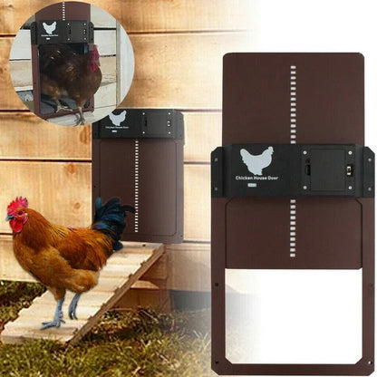 Weatherproof Poultry Access Door with Light Sensor – Automatic Chicken Coop