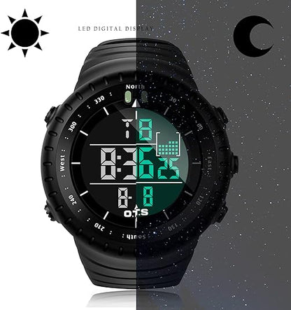 Digital Outdoor Sports Watch – Shock Resistant with LED Backlight and Waterproof