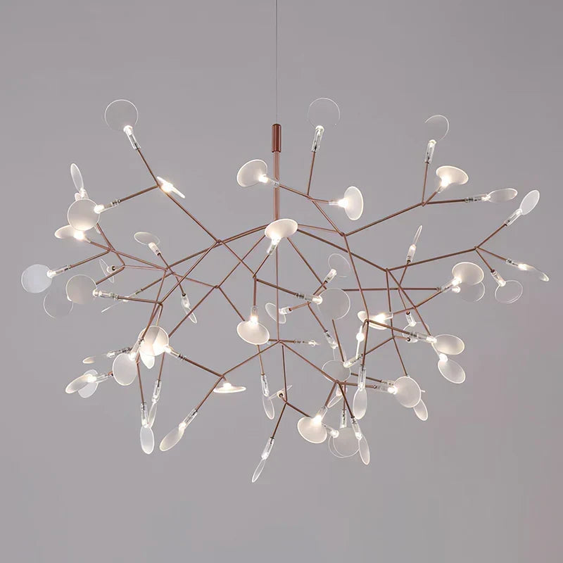 LED Chandelier with Mid-Century Design