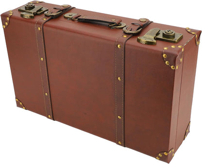 Compact Travel Overnight Bag in Vintage Leather with Alloy Lock