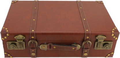 Compact Travel Overnight Bag in Vintage Leather with Alloy Lock
