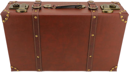 Compact Travel Overnight Bag in Vintage Leather with Alloy Lock