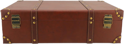 Compact Travel Overnight Bag in Vintage Leather with Alloy Lock