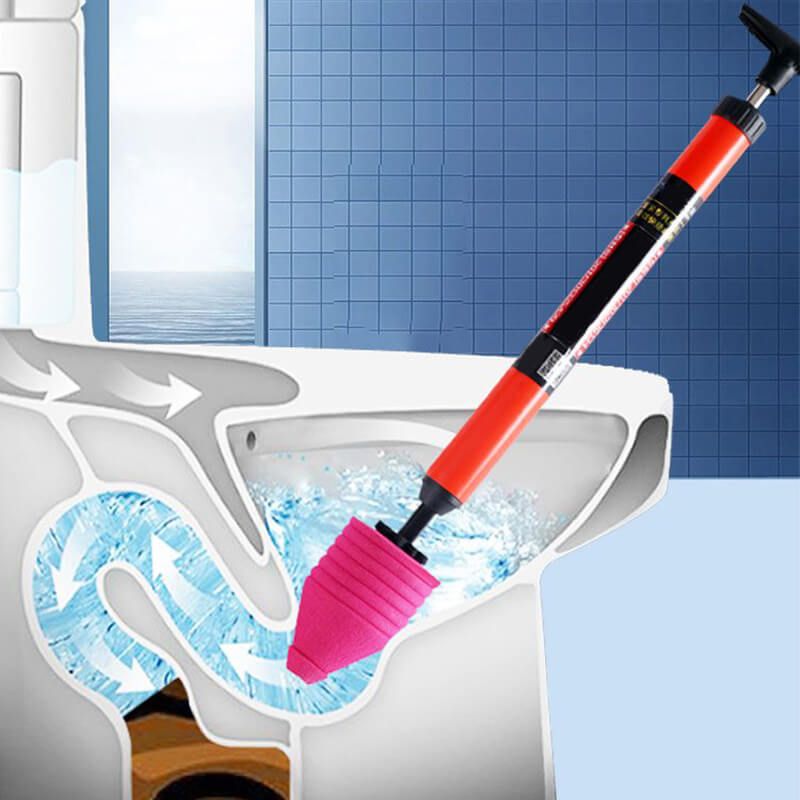 Powerful Toilet Unclogger with Ergonomic Air Pump and Adapters