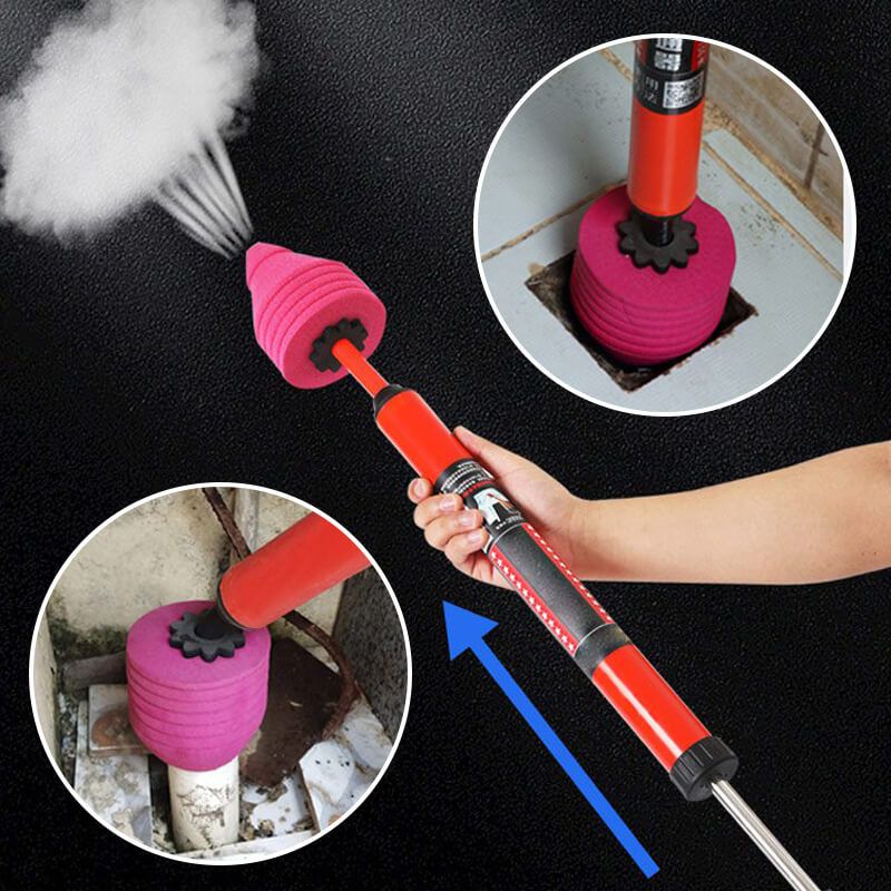 Powerful Toilet Unclogger with Ergonomic Air Pump and Adapters