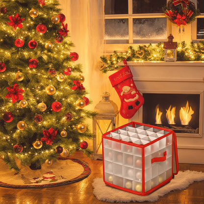 Transparent Storage Container for Holiday Ornaments – Organizing Solution