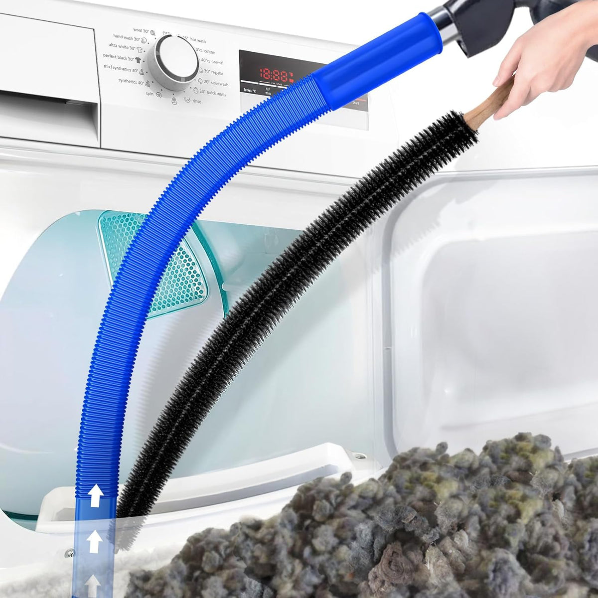 Lint Removal Tool for Dryers – Flexible and Extended Reach for Home Use