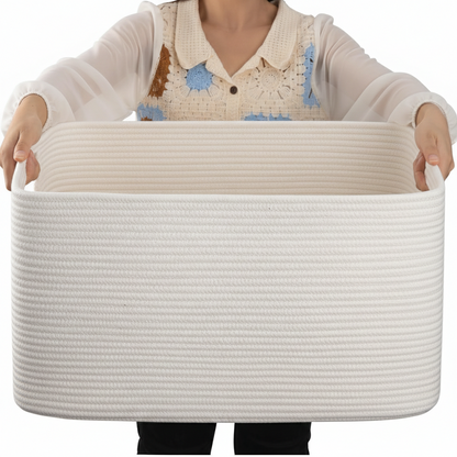 Spacious Handwoven Storage Bin with Durable Handles – Perfect for Organizing